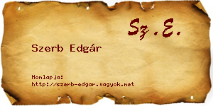 Szerb Edgár névjegykártya