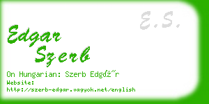 edgar szerb business card